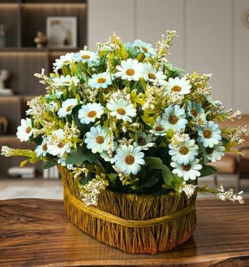 Artificial Flower Plant for Home Decor – Elegant Faux Floral Arrangement for Living Room & Office
