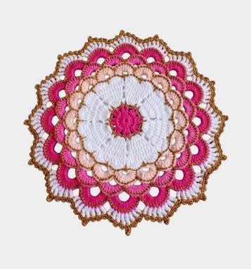 Crochet Flower Design Placemat