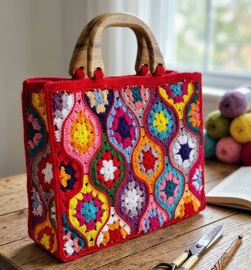 Crochet Turkish Patterns Party Bag (কুশিকাটার পার্টি ব্যাগ)