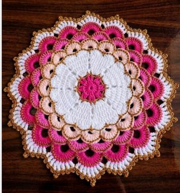 Crochet Flower Design Placemat | Decorative Handmade Table Centerpiece
