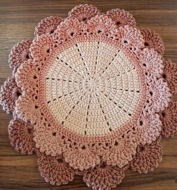 Handmade Crochet Flower Table Mat Elegant Floral Placemat for Home Decor