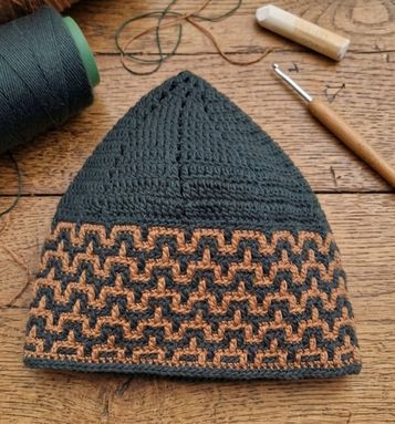 Crochet Player Cap – Traditional Islamic Prayer Tupi (কুশিকাটার নামাজের টুপি)