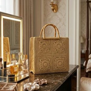Vintage Boho Woven Handbag for Women