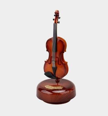 Classical Rotating Violin Music Box or Wind-Up Musical Showpiece or Premium Home Decor & Birthday Gift