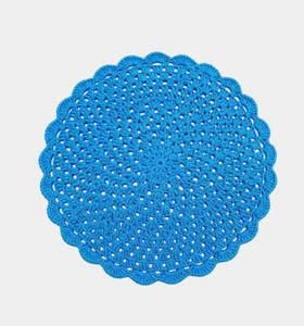 Handmade Blue Crochet Placemat