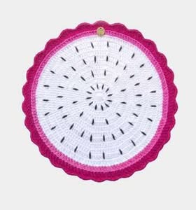 Handmade Dragon Fruit Crochet Placemat bd