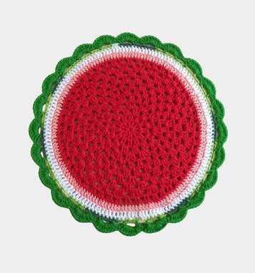 Handmade Watermelon Crochet Placemat