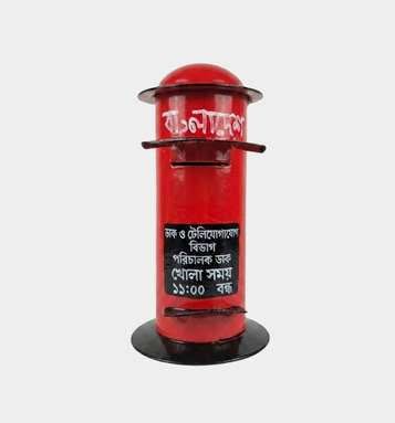 Mini Bangladesh Post Box Showpiece Vintage Red Letter Box Home Décor