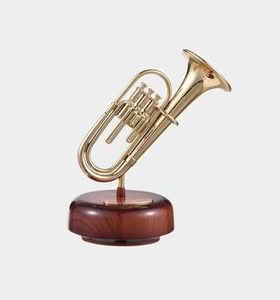 Trumpet Rotating Music Box or Wind-Up Musical Showpiece or Premium Home & Office Decor