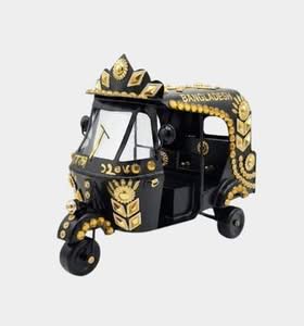 Vintage Auto Rickshaw or Baby Texi Showpiece Black and golden