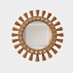 Vintage Sunburst Wall Mirror or Luxury Decorative Round Mirror