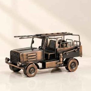 Vintage Antique Metal Fire Truck Showpiece